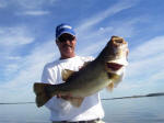 Pro Guide John Tanner with an 8 pounder caught on 10/10