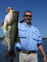 Mr. David Grote with a 8.80 he caught while fishing with  Pro Guide John Tanner.