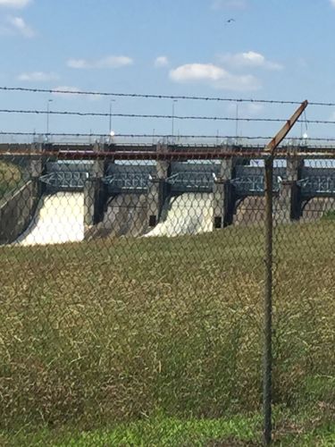 Flood Gates heavy rain on Lake Fork