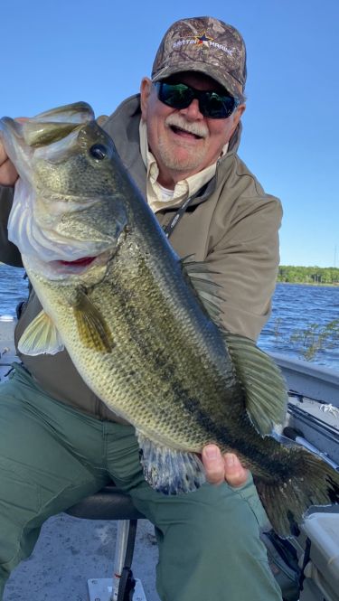 Pro Guide Tom Evans with a big bass